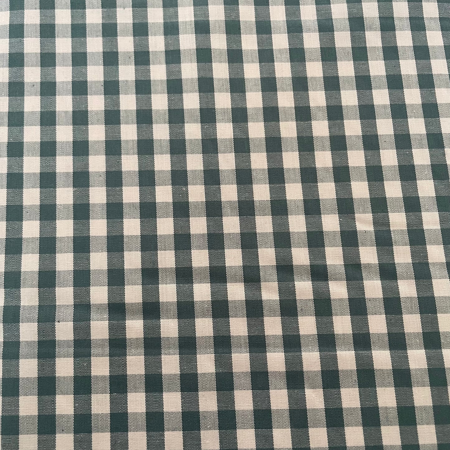 Coton vichy bleu canard 6/6