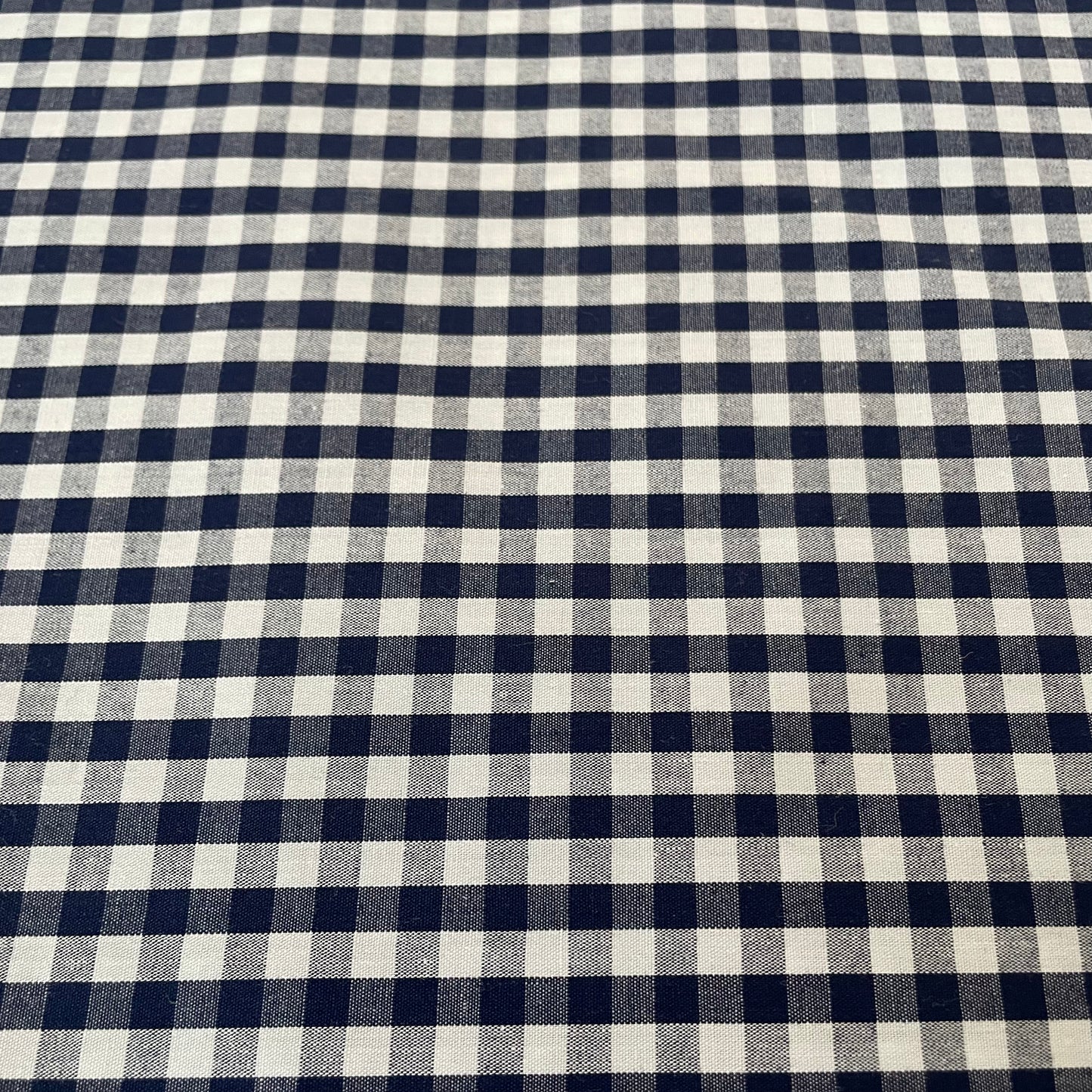 Coton vichy bleu marine 6/6