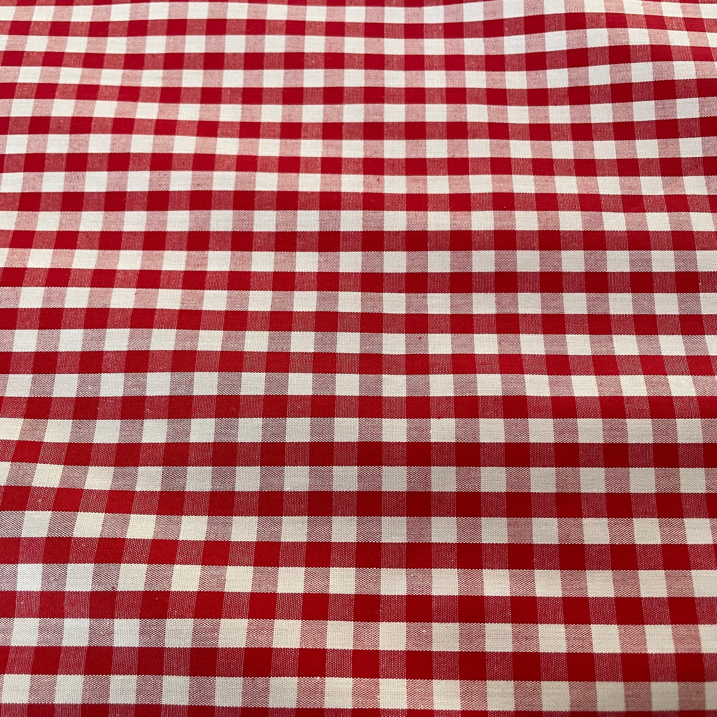 Coton vichy rouge 6/6