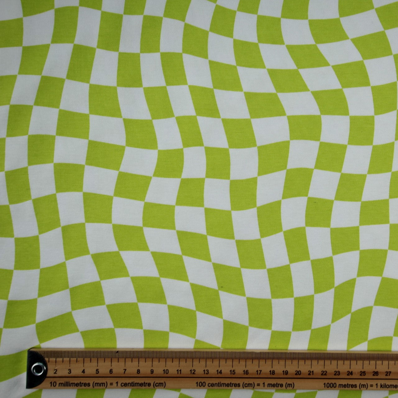 Jersey imprimé damier vert