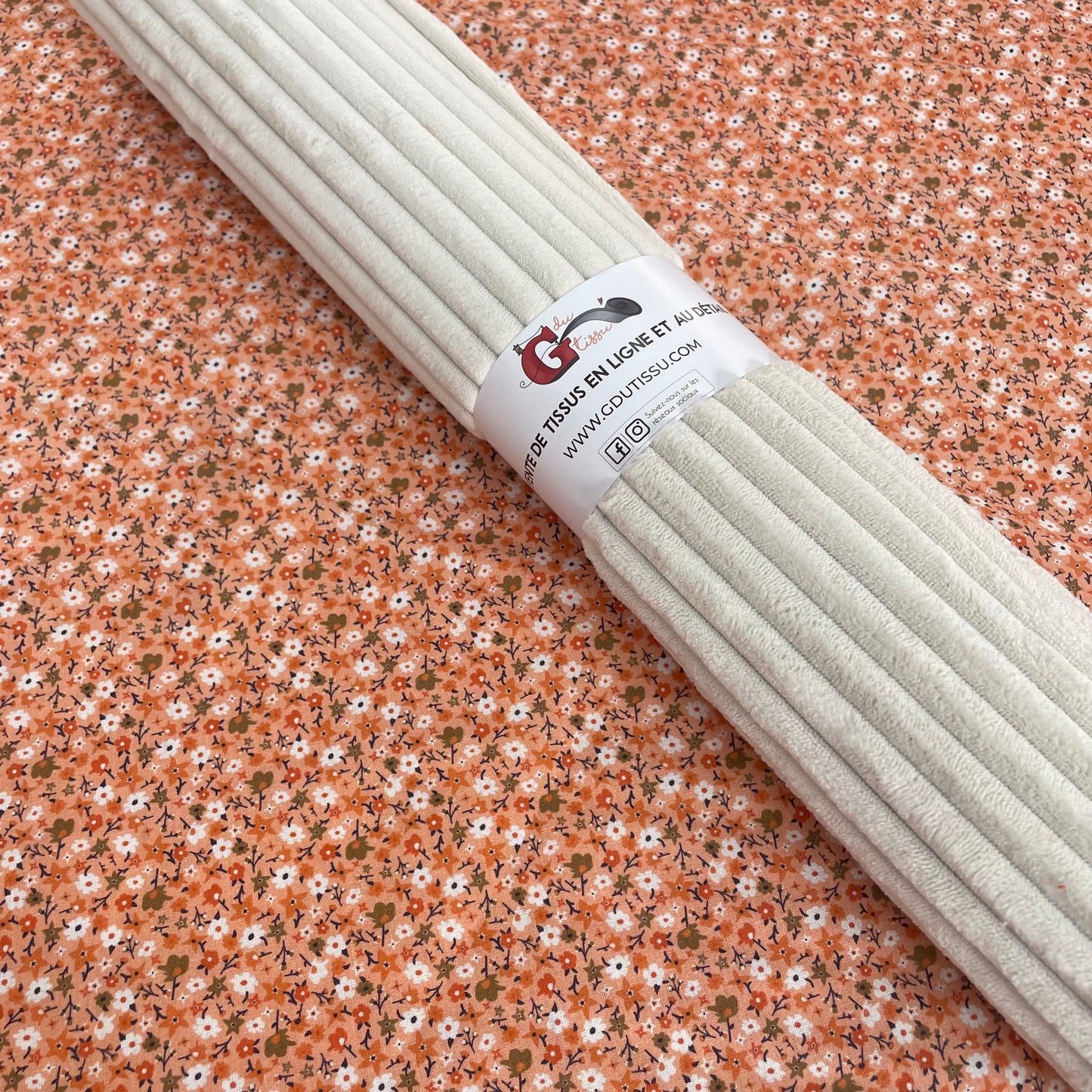 Coton fleuri orange
