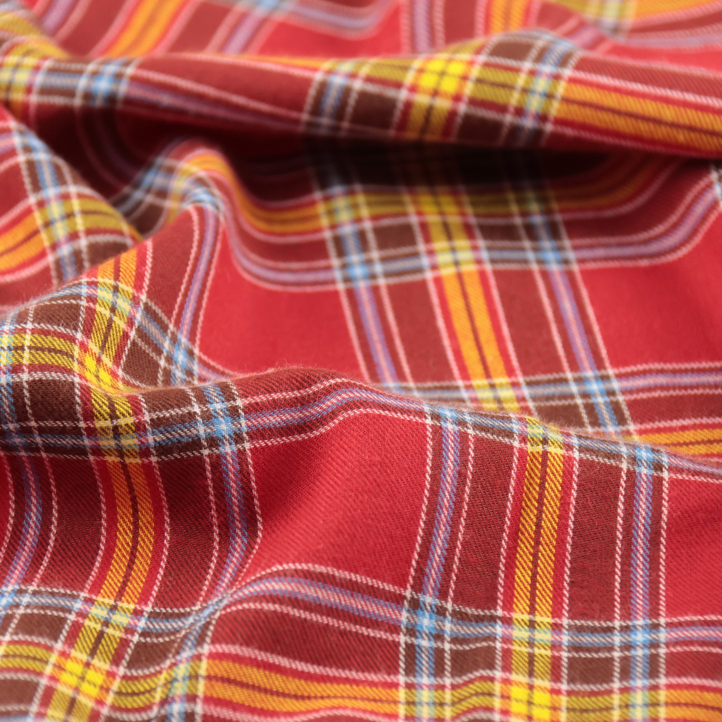 Coton carreaux rouge et jaune