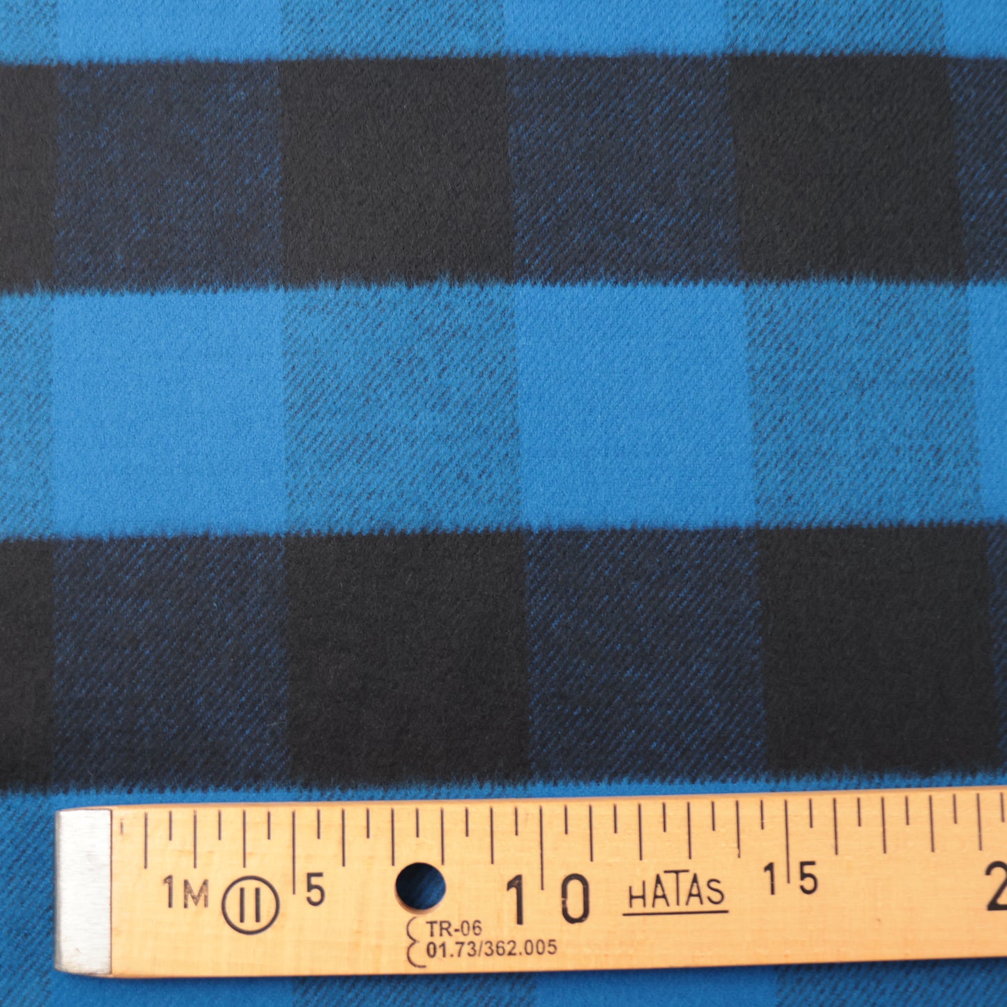 Coton carreaux bleus et noirs