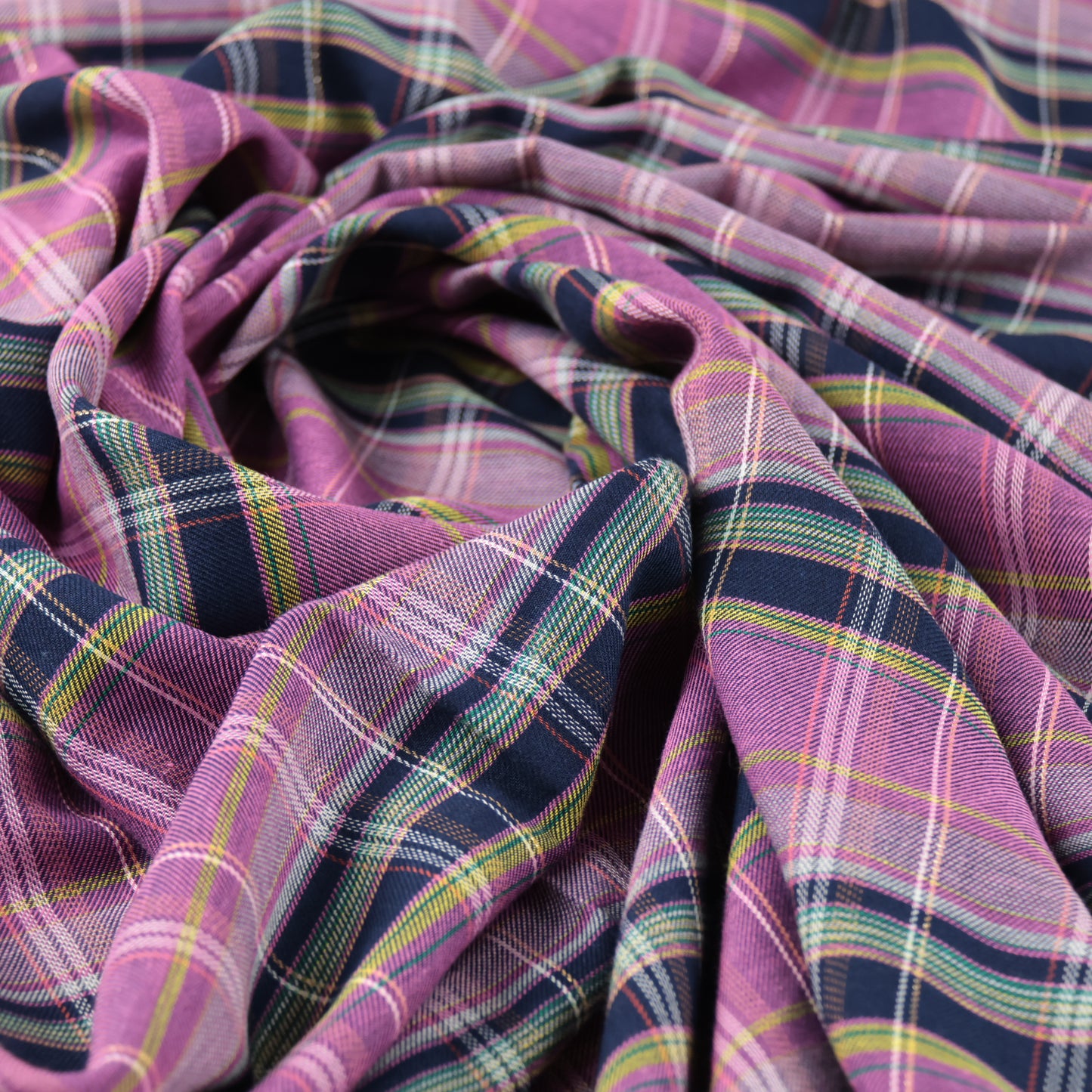 Coton carreaux violet