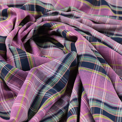Coton carreaux violet