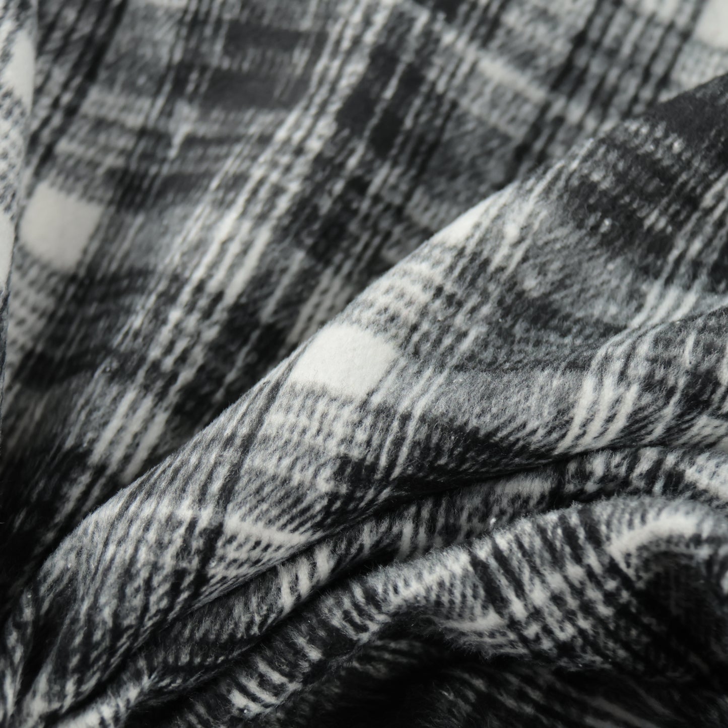 Coton carreaux gris et blanc