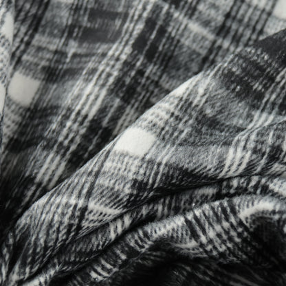 Coton carreaux gris et blanc