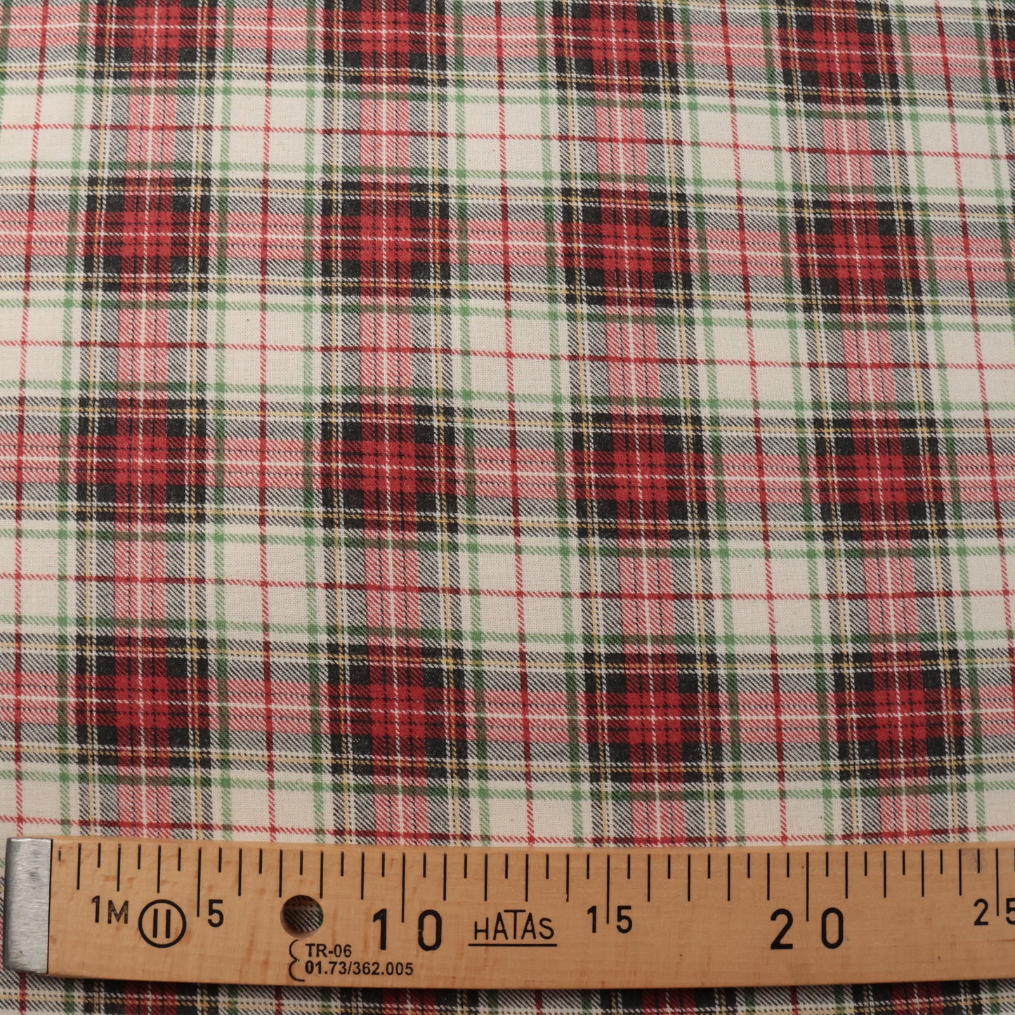 Coton carreaux rouge et vert