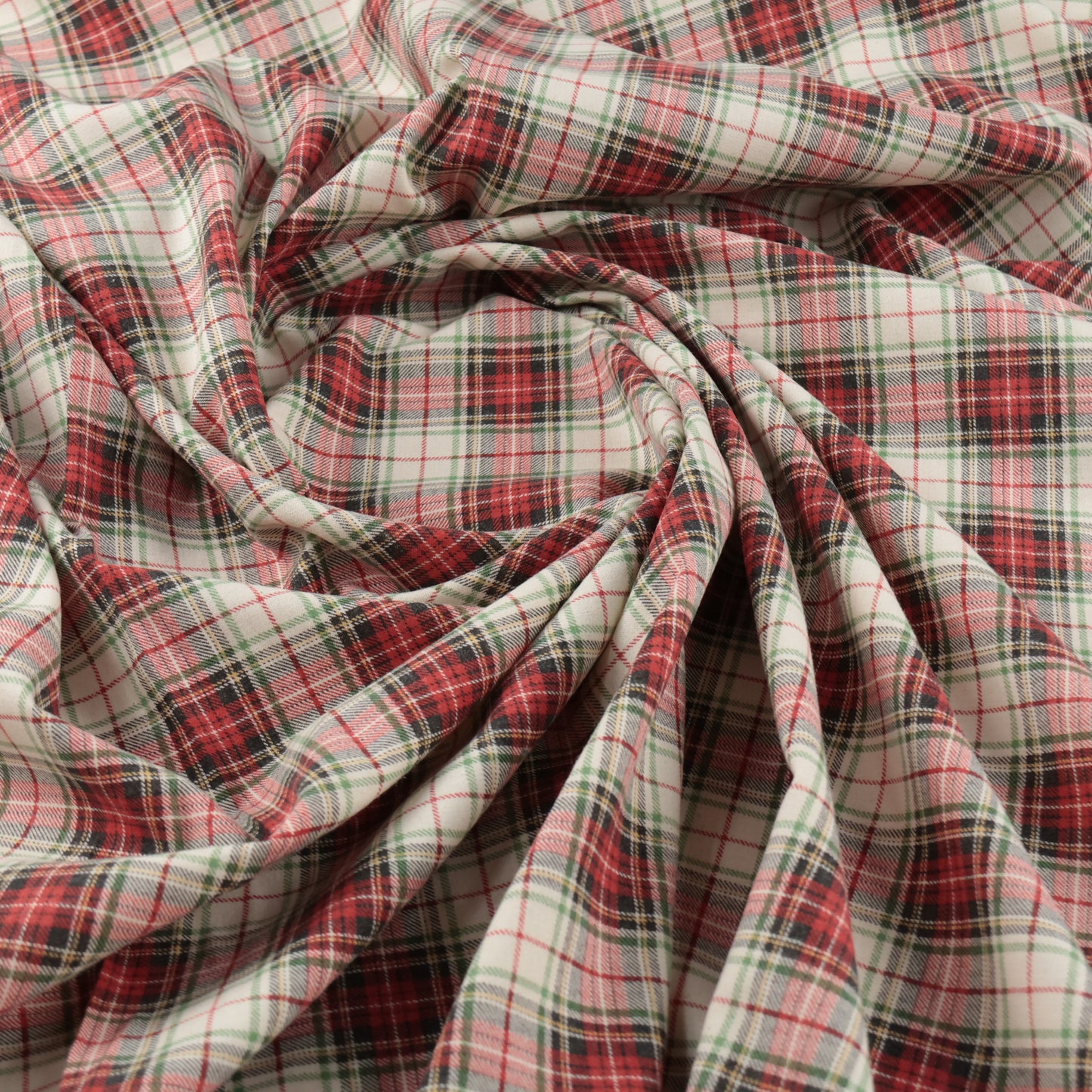 Coton carreaux rouge et vert