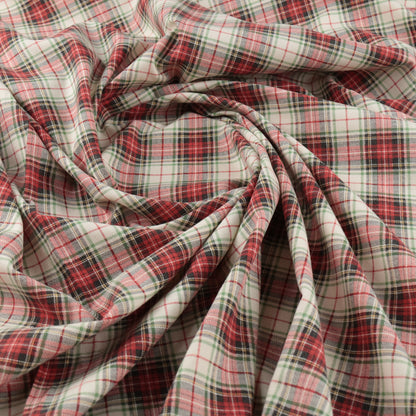 Coton carreaux rouge et vert