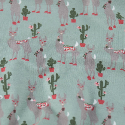 Jersey imprimé lama vert