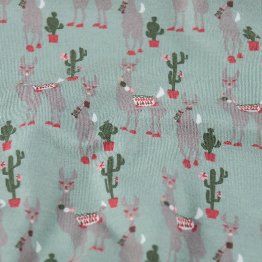 Jersey imprimé lama vert