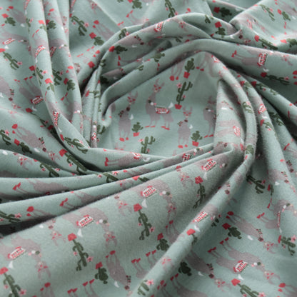 Jersey imprimé lama vert