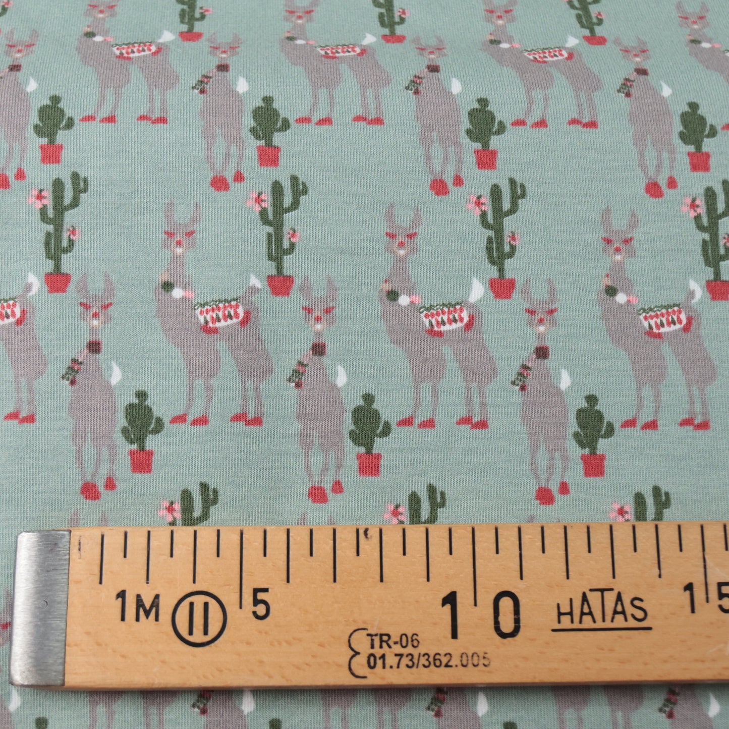 Jersey imprimé lama vert