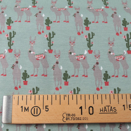 Jersey imprimé lama vert