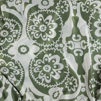 Lin viscose écru et kaki LV011