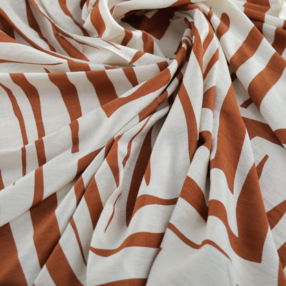 Lin viscose écru et camel LV012