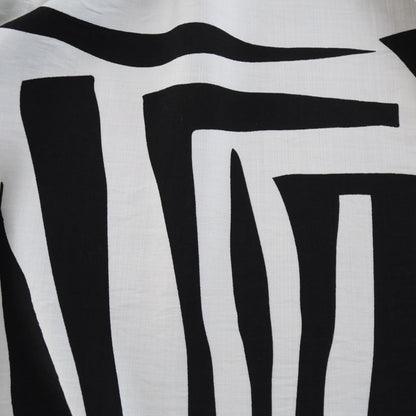 Lin viscose écru et noir LV010