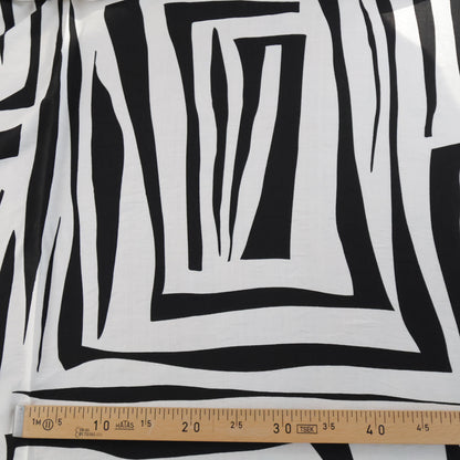 Lin viscose écru et noir LV010