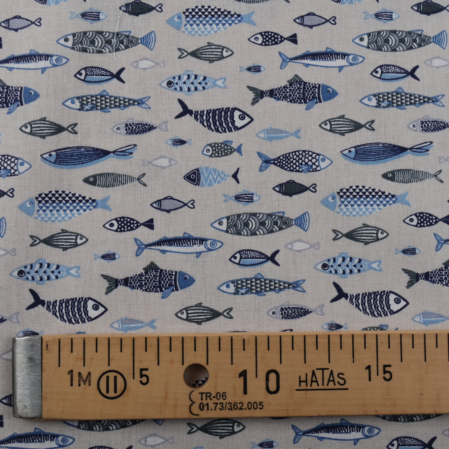 Coton poissons bleus