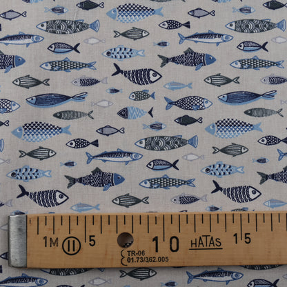 Coton poissons bleus