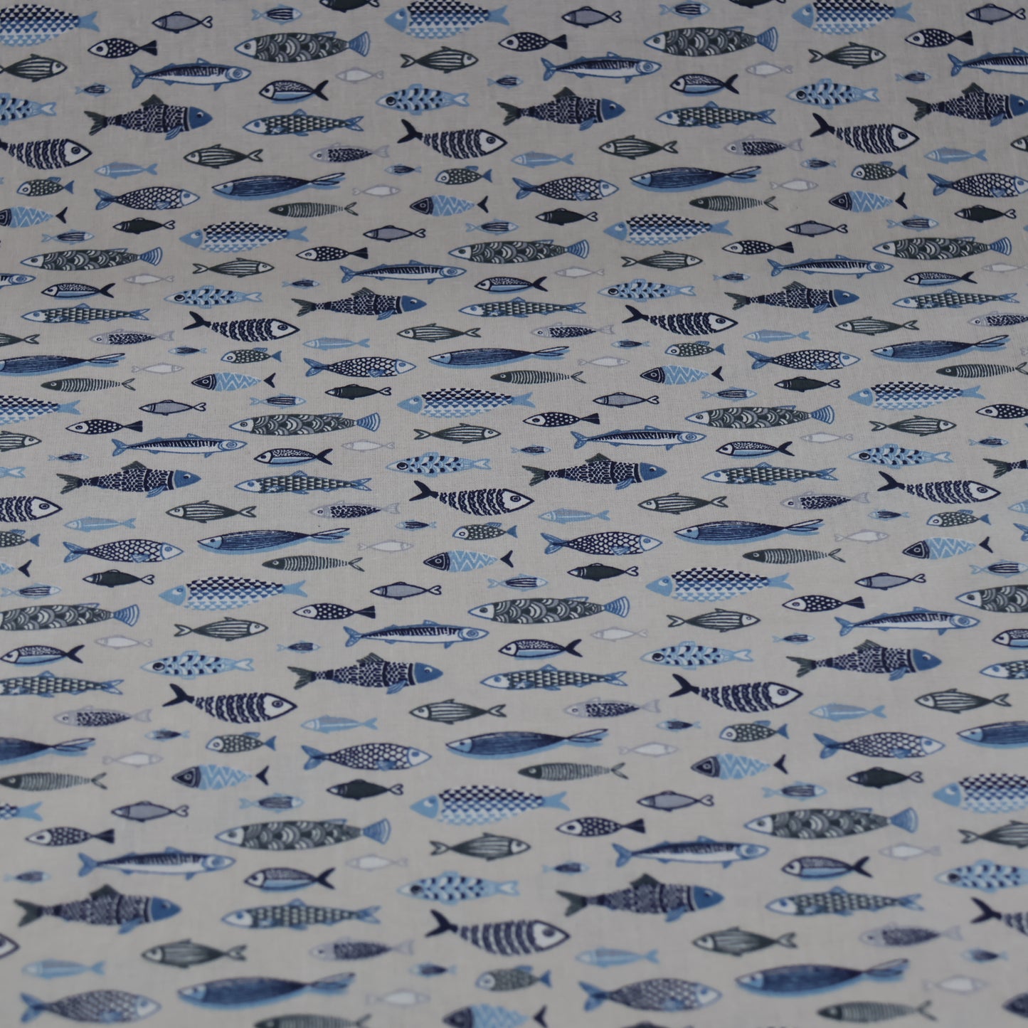 Coton poissons bleus