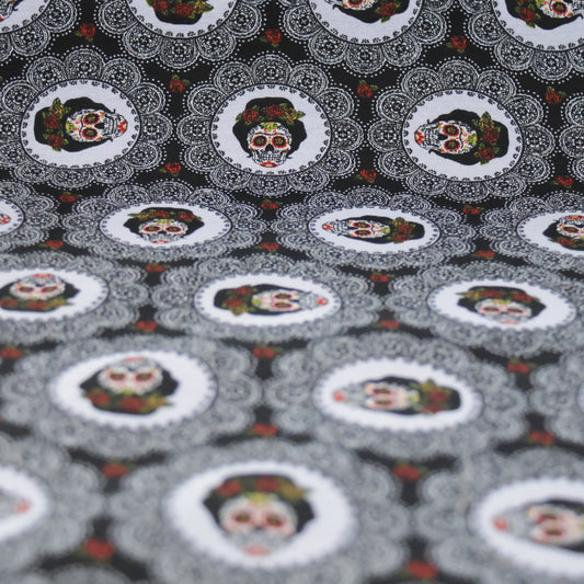 Coton têtes de mort Frida Kahlo