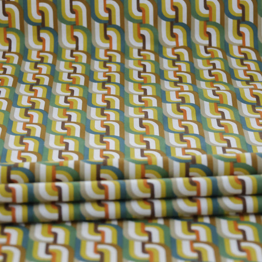 Coton rétro vert des années 70