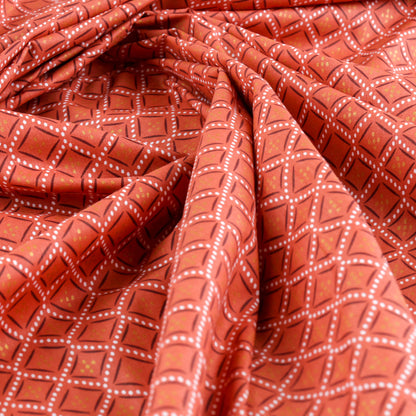 Coton losanges Terra Cotta