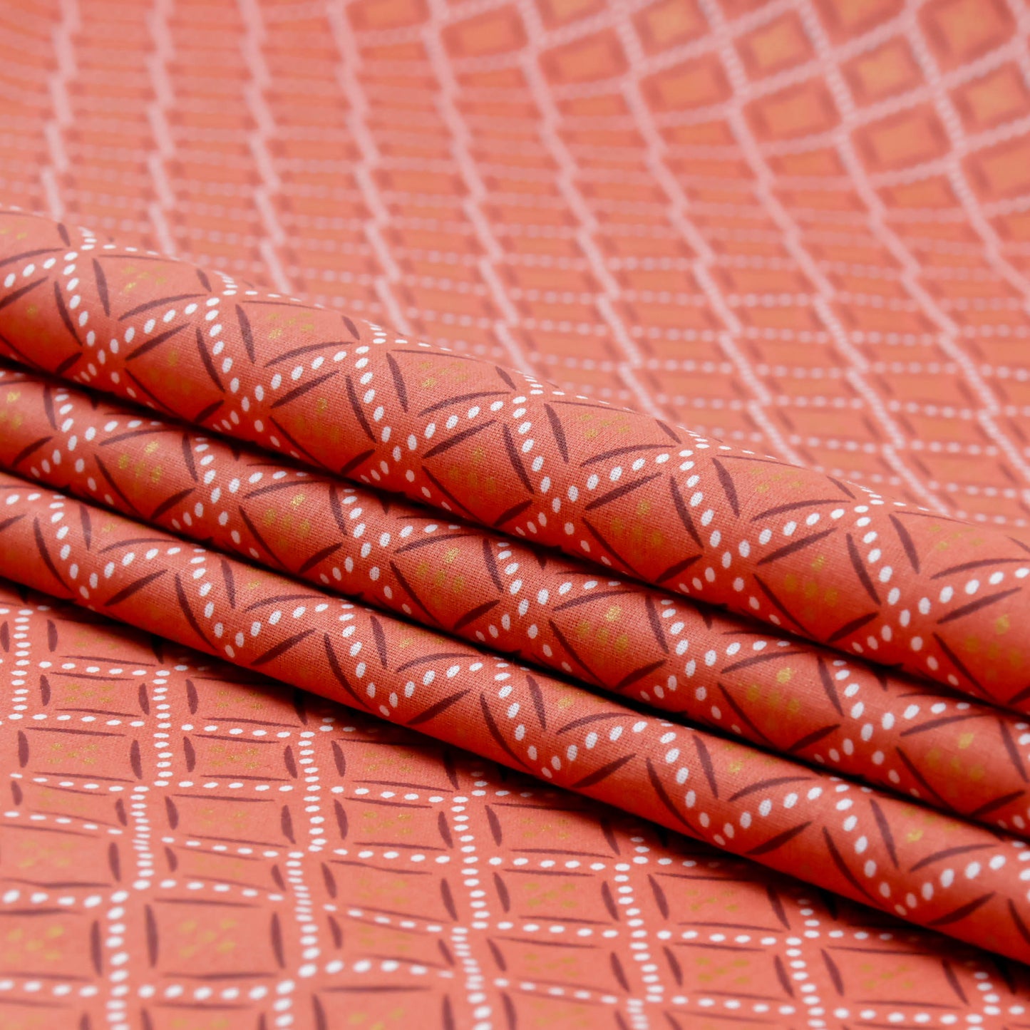 Coton losanges Terra Cotta