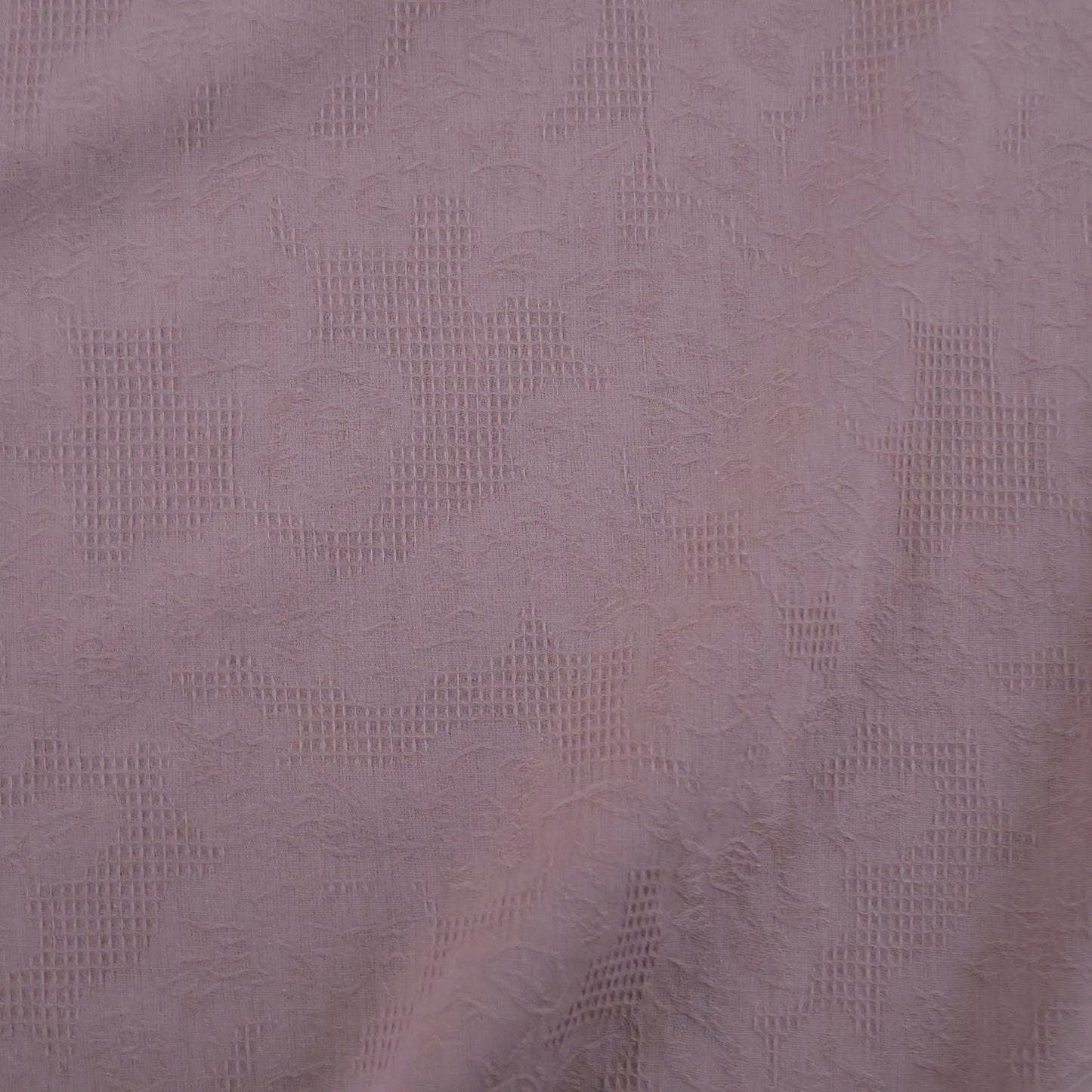 Popeline jacquard rose