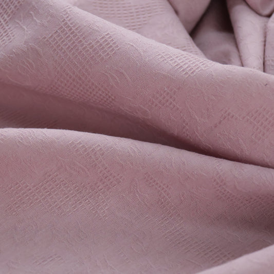 Popeline jacquard rose