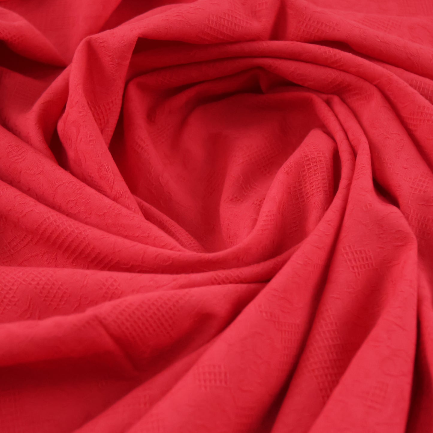 Popeline jacquard rouge