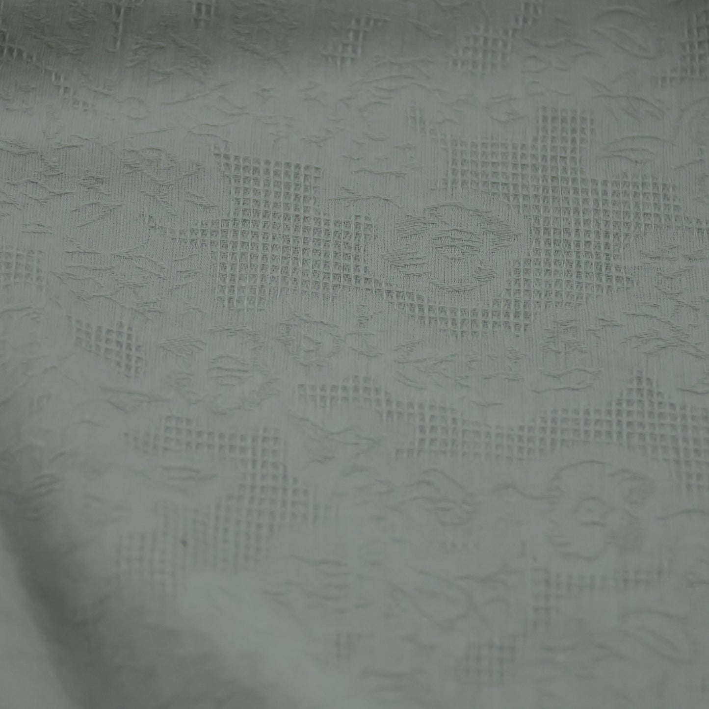 Popeline jacquard vert amande