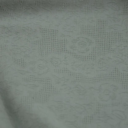 Popeline jacquard vert amande