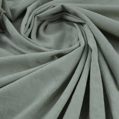 Popeline jacquard vert amande