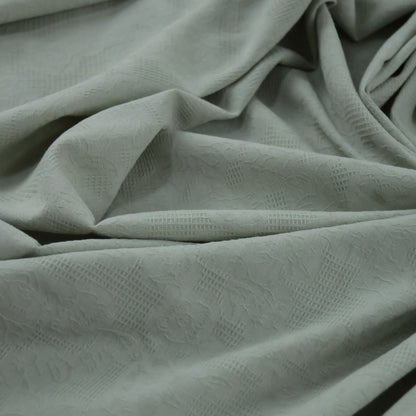 Popeline jacquard vert amande