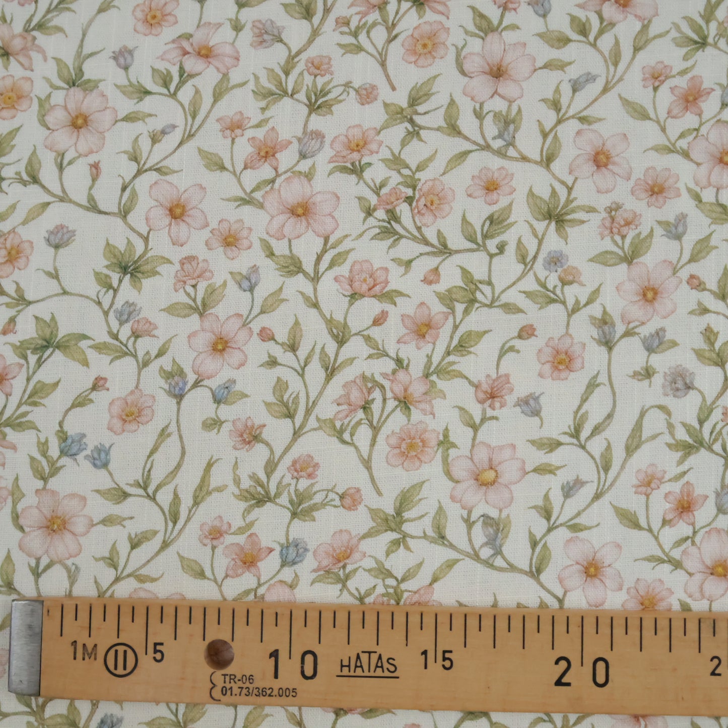 Lin viscose fleuri