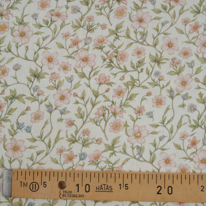 Lin viscose fleuri
