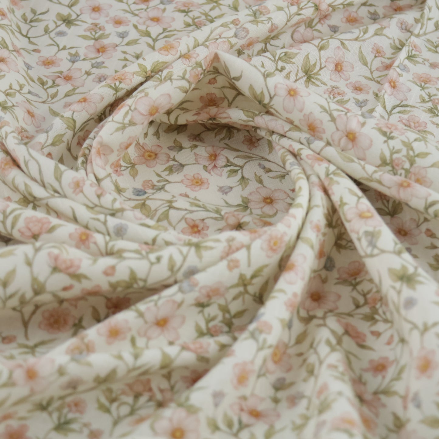 Lin viscose fleuri