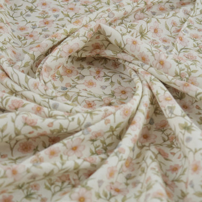 Lin viscose fleuri