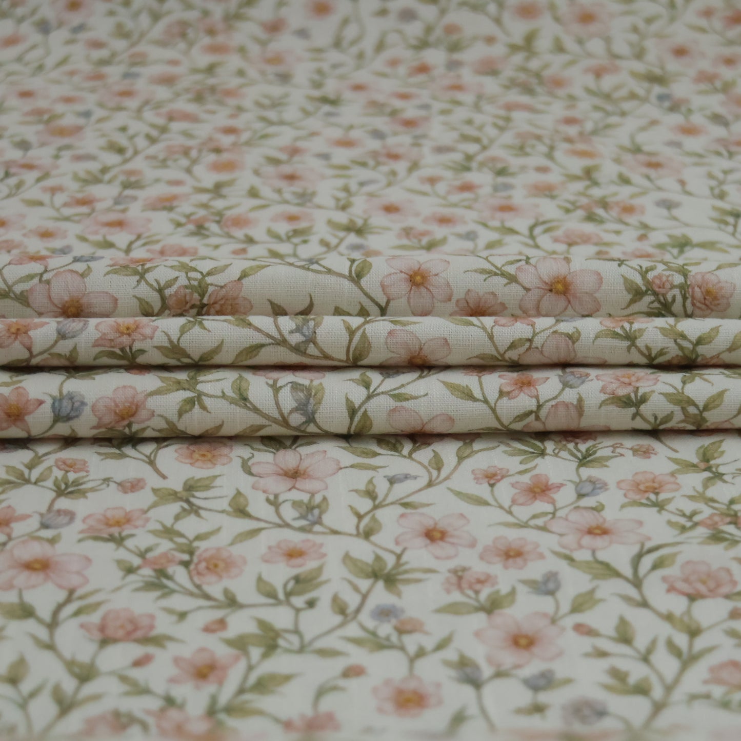 Lin viscose fleuri