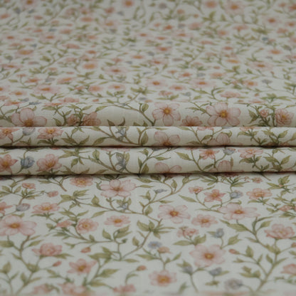 Lin viscose fleuri