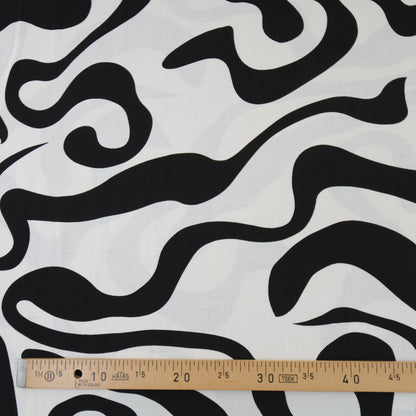 Lin viscose écru et noir LV017
