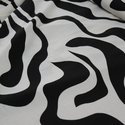 Lin viscose écru et noir LV017