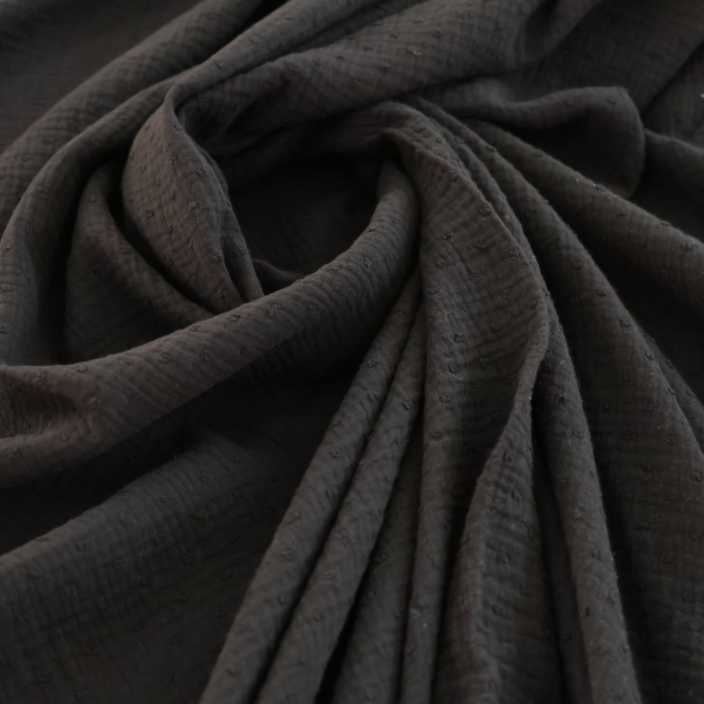 Double gaze plumetis noir