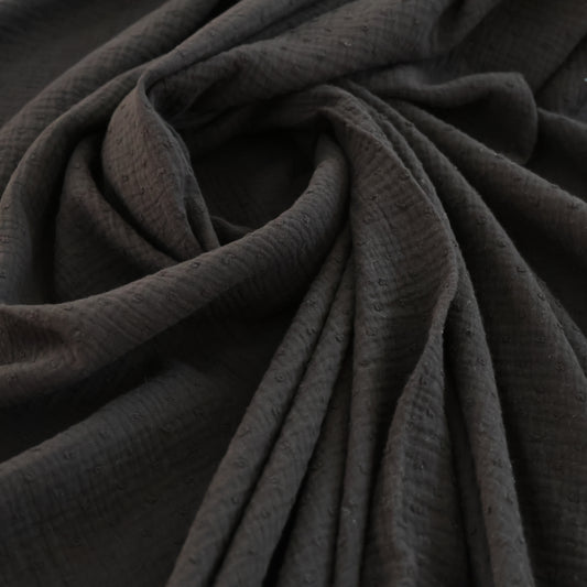 Double gaze plumetis noir