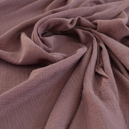Double gaze plumetis vieux rose