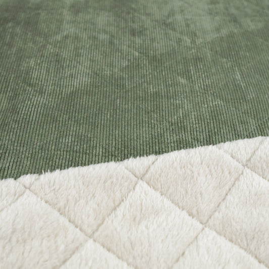 Velours matelassé kaki