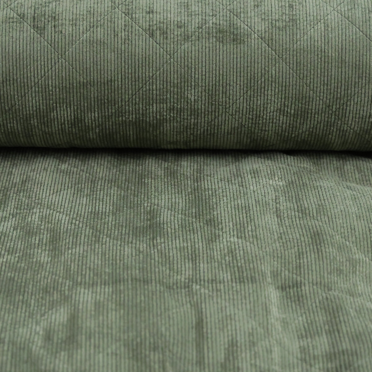 Velours matelassé kaki